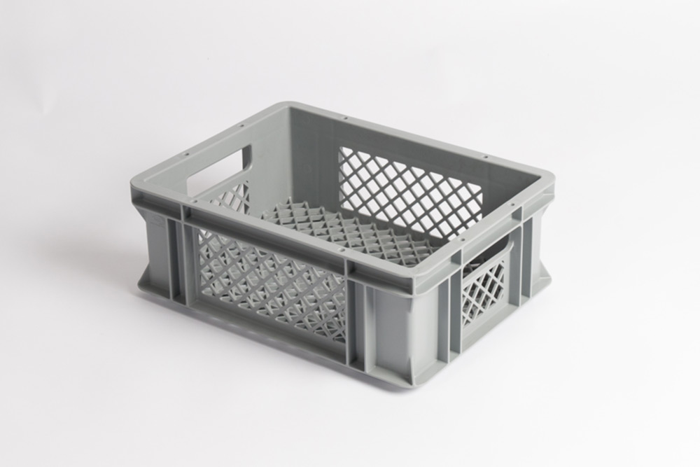 Euro-Norm Behälter durchbrochen